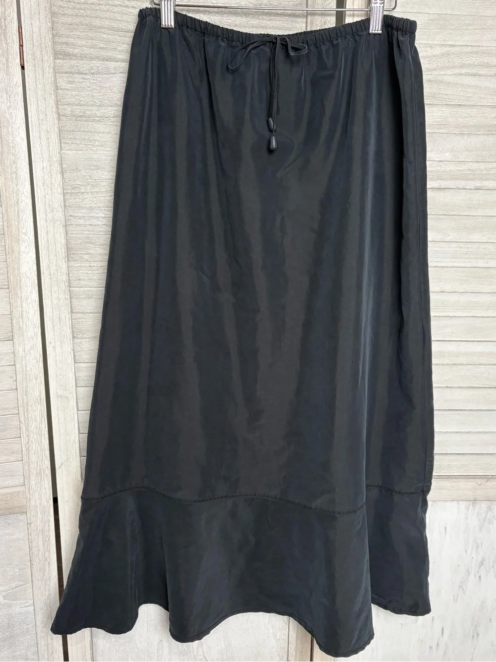HEARTS OF PALM sz10 charcoal black maxi skirt